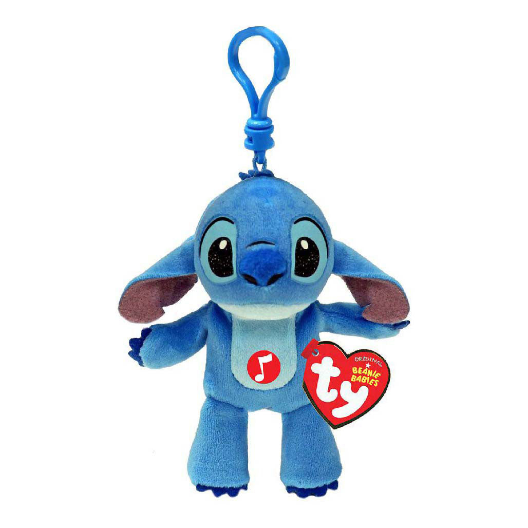 Disney ty beanie Babies Key Ring Stitch avec son, 10 cm