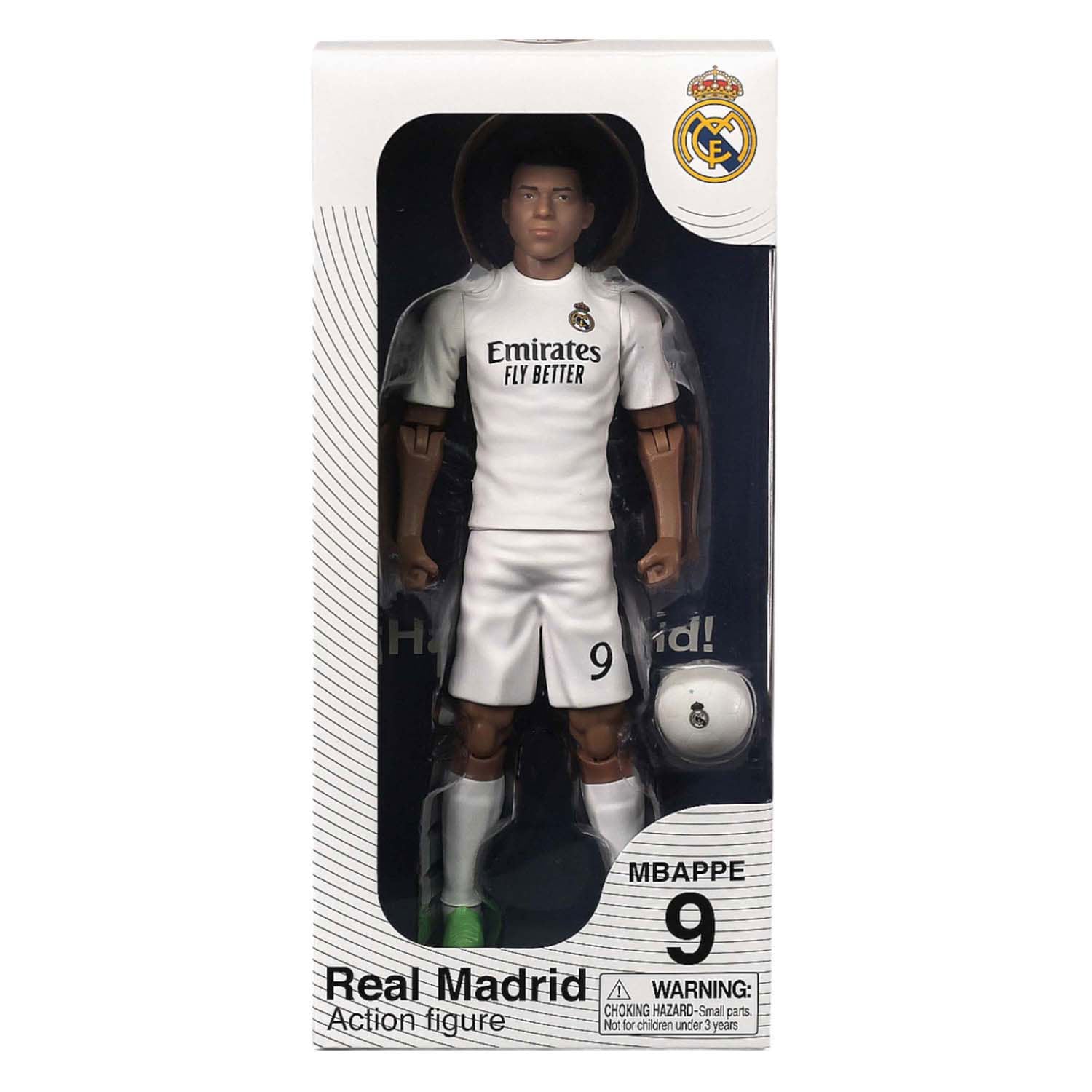 Figure de football Real Madrid Kylian Mbappe, 20cm