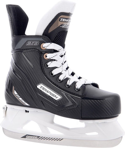 Tempish - FS3 - patins de hockey sur glace - patins pour enfants - noir - doublure confortable pour support de cheville robuste - taille EU 31-34