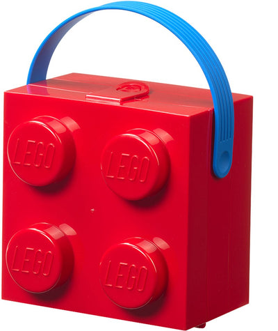 Lego - boîte à lunch brique 4 avec poignée - polypropylène - rouge