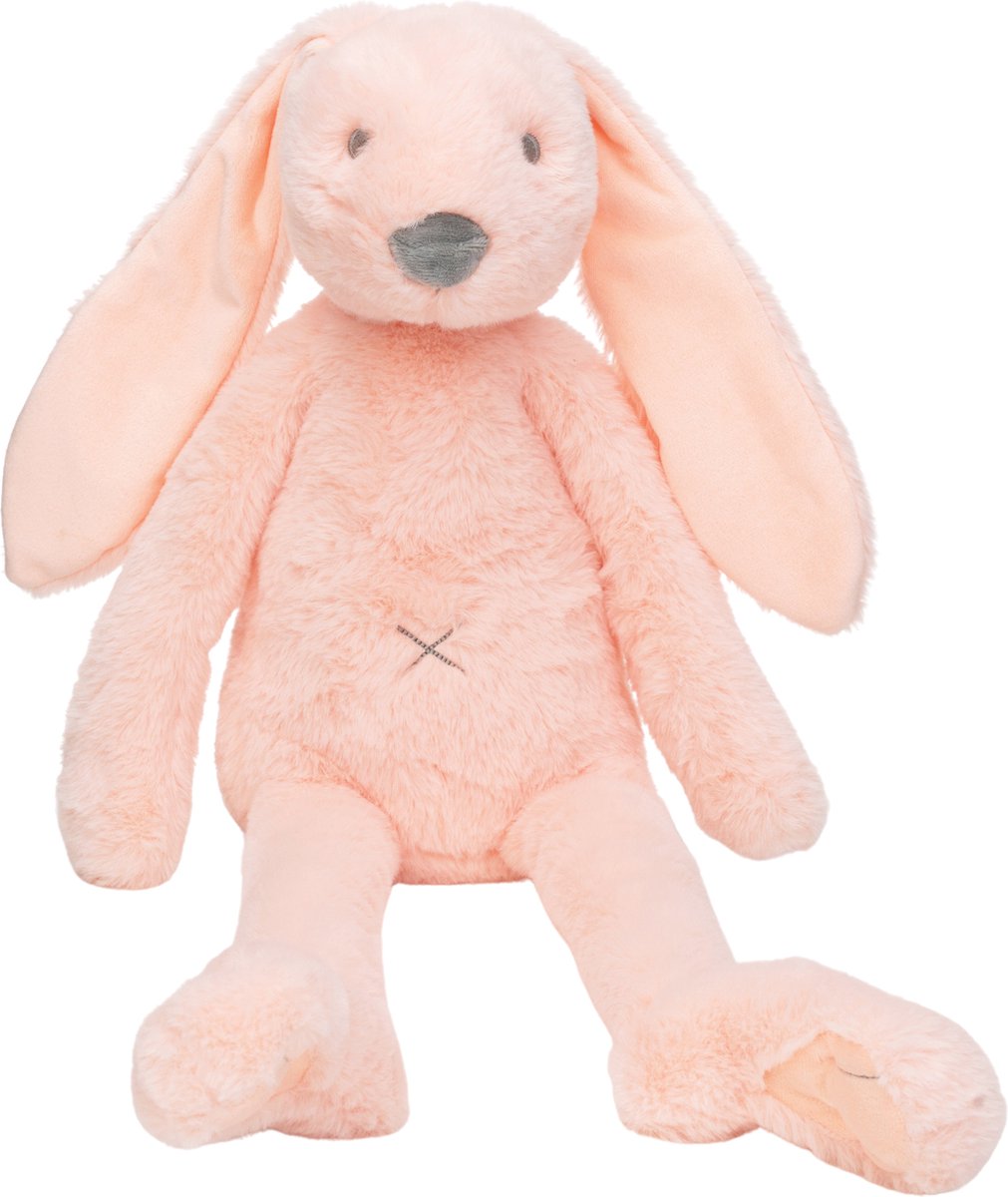 Happy horse peluche richie lapin recyclé 58 cm - rose pêche - peluche bébé