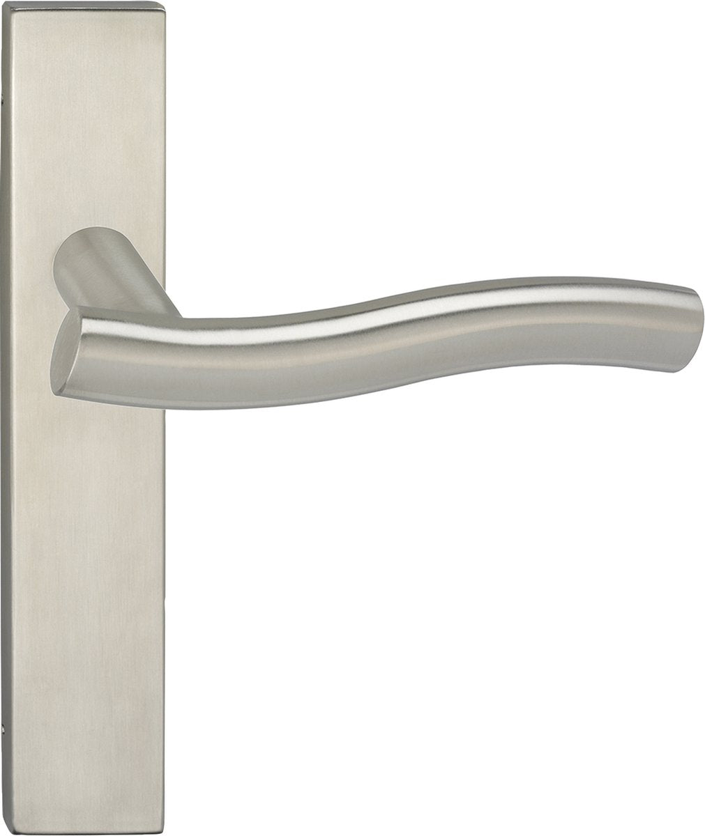 Poignée de porte Impresso - chester - pour l'intérieur - bouclier de porte carré - acier inoxydable - 2 pièces