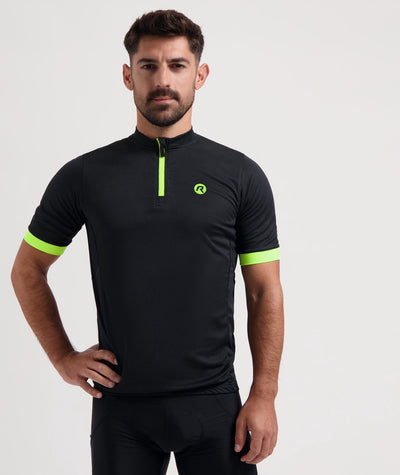 Rogelli core maillot de cyclisme homme - manches courtes - noir jaune fluo - 5xl