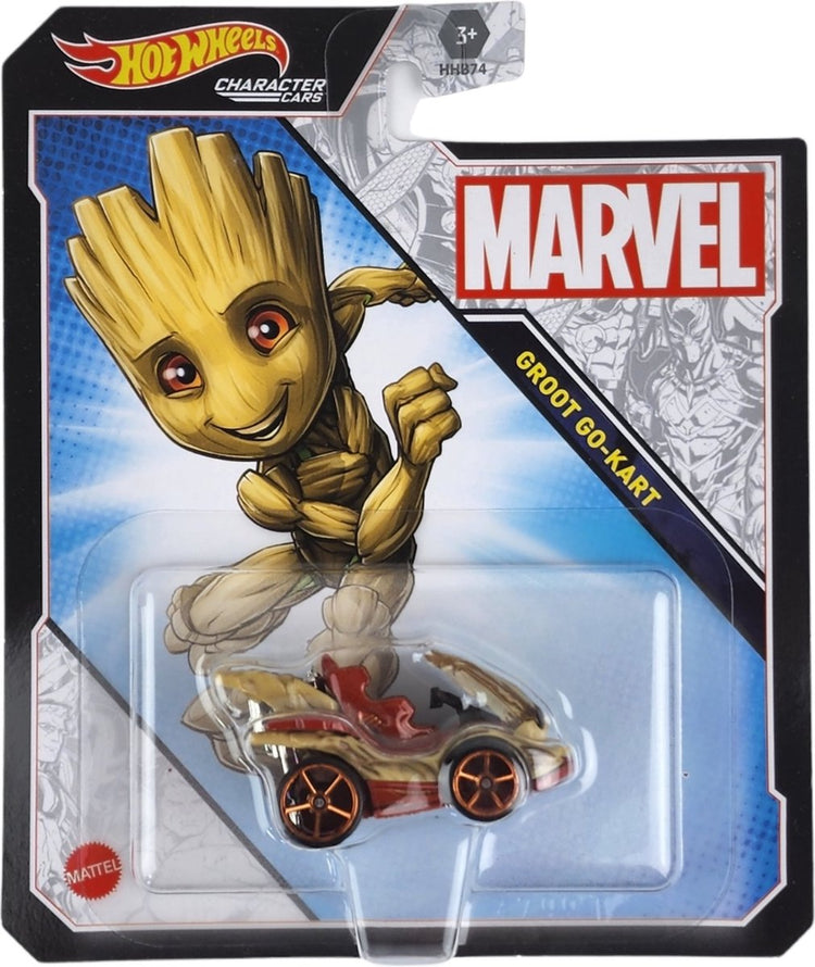 Grand kart à pédales Marvel Hot Wheels - 7 cm - échelle 1:64 - collectionnez-les tous