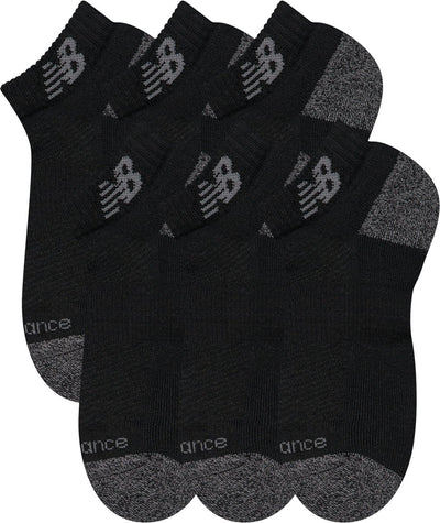 New balance active low cut chaussettes 6 pack chaussettes de sport unisexes - noir