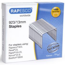 Agrafes rapesco 1484 acier galvanisé 923 13 mm paquet de 1000