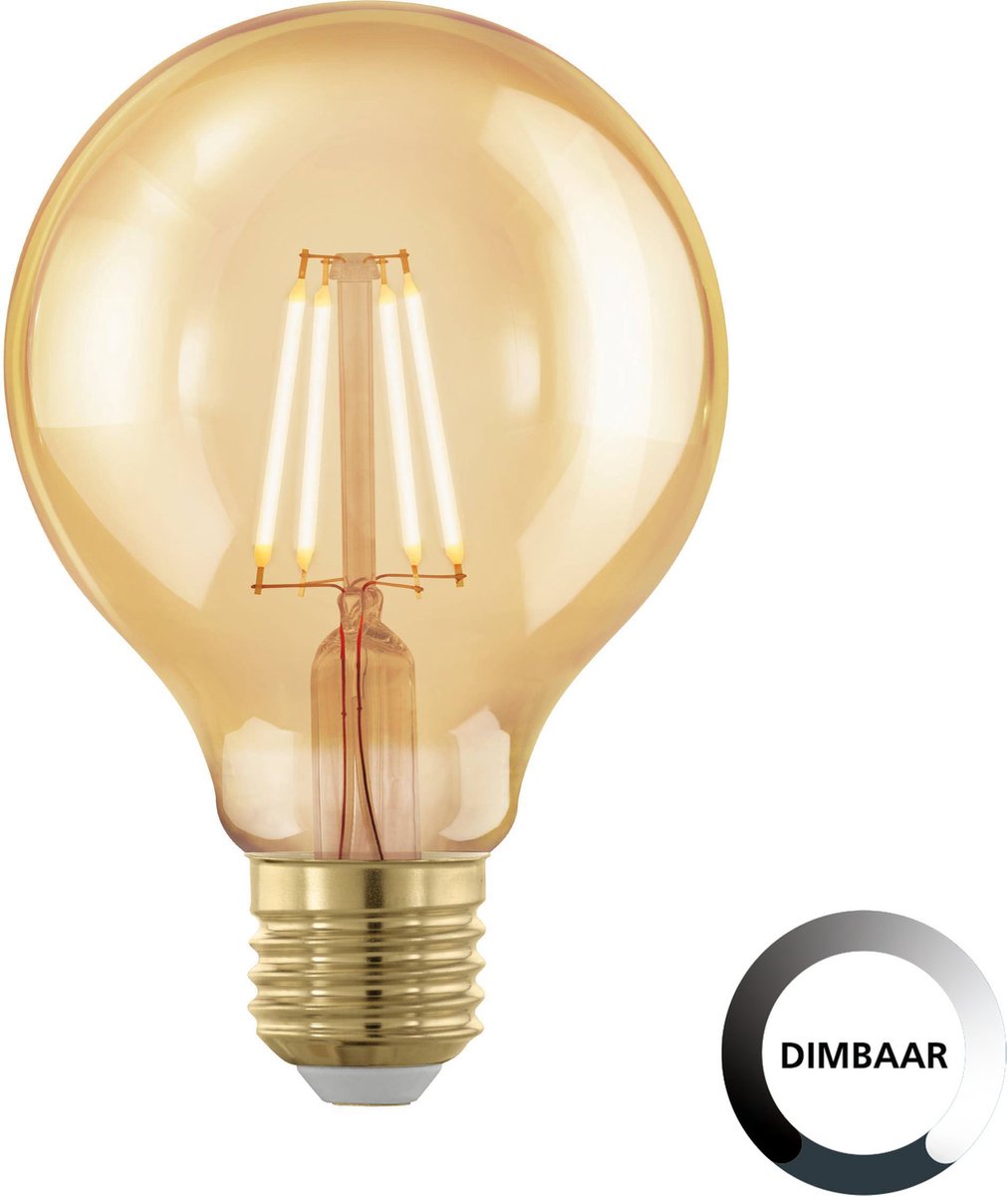 Lampe LED Eglo - ø 8,0 cm - E27 - âge d'or - dimmable