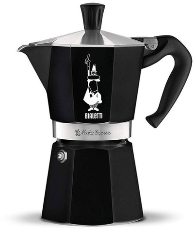 Bialetti moka express - percolateur - 6 tasses - aluminium - noir