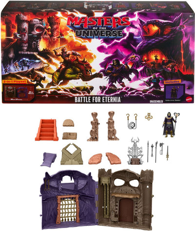 Ensemble de jeu Les Maîtres de l'Univers La Bataille pour Eternia - Castle Grayskull, Snake Mountain et Skeletor