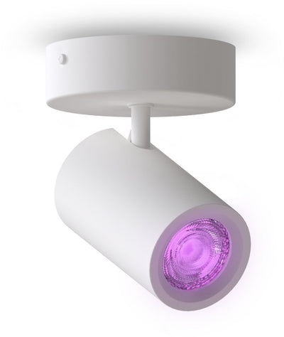 Plafonnier intelligent Calex - 1 lumière - spot intelligent en saillie - rond - blanc