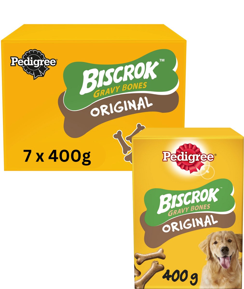 Snacks pour chiens Pedigree - biscuits aux os avec sauce biscrok - 7x400g
