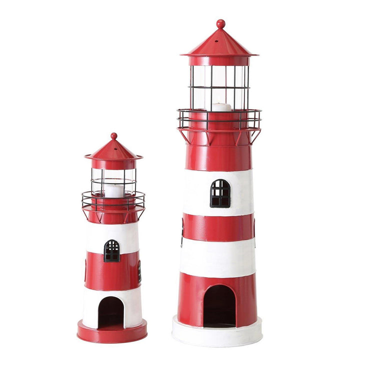 Boltze home lanterne phare ensemble 2 pièces h42-64cm