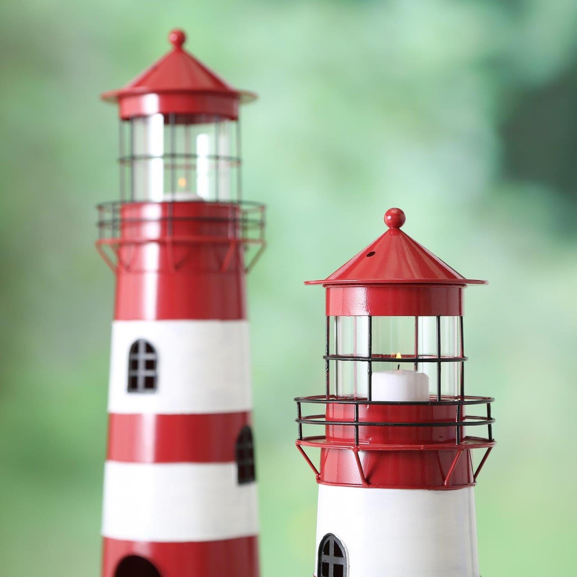 Boltze home lanterne phare ensemble 2 pièces h42-64cm