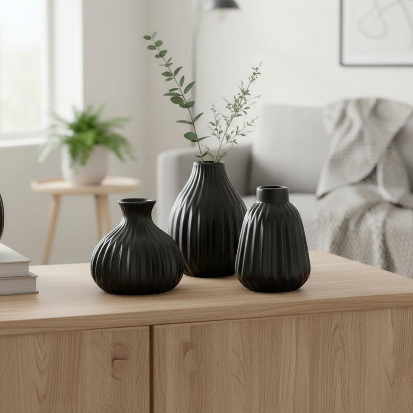 Boltze home vase esko h12cm noir