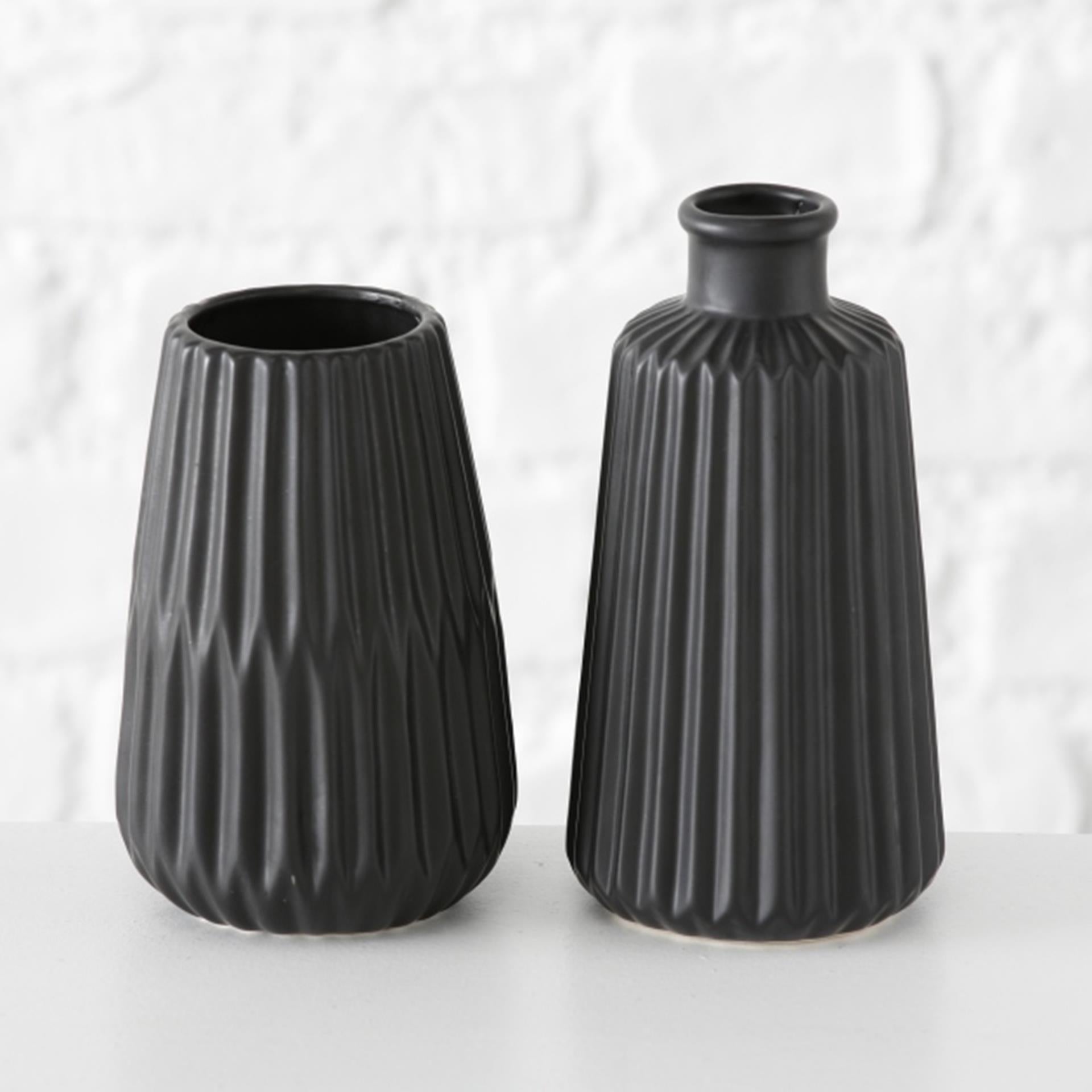 Boltze home vase esko h17cm noir