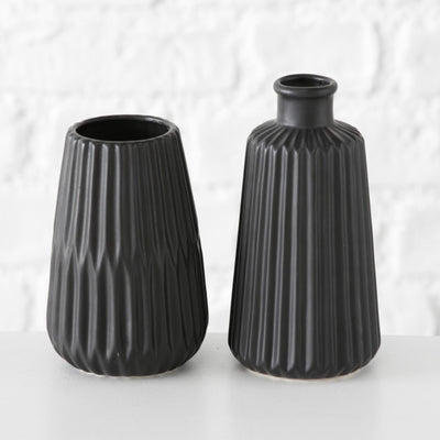 Boltze home vase esko h17cm noir