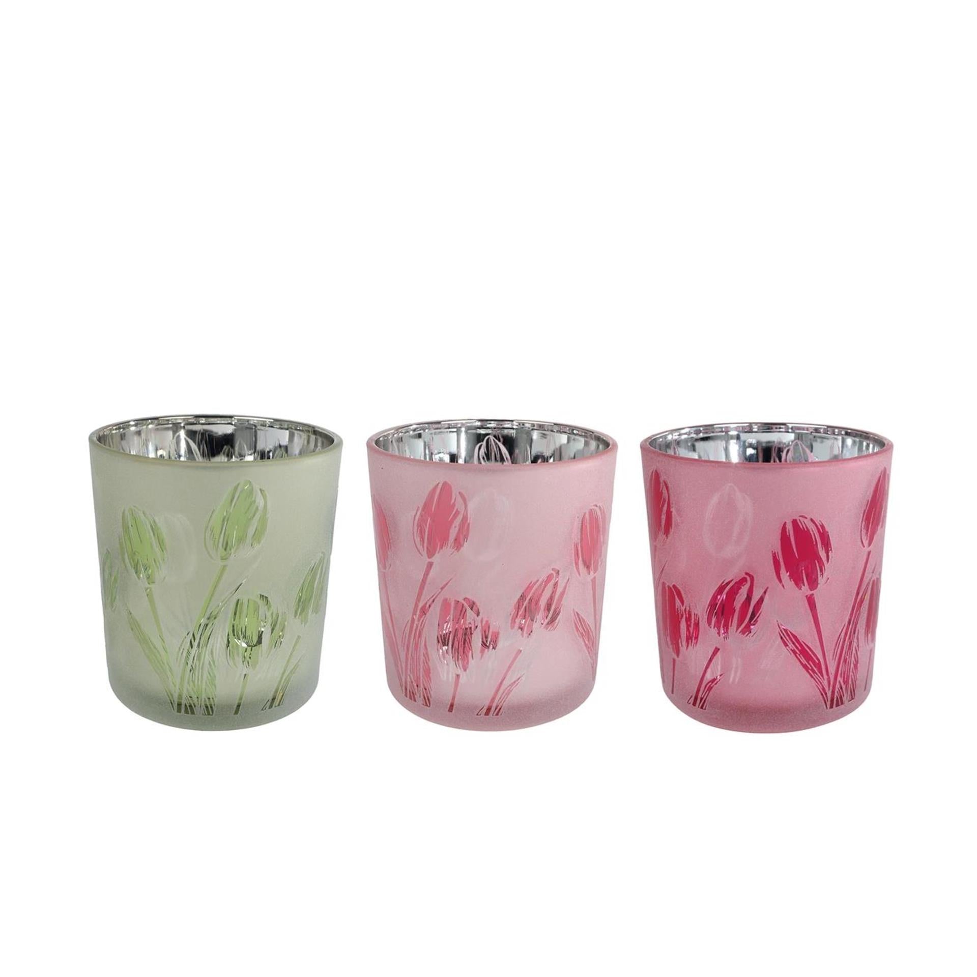 Photophore tulipe cul couleur verre