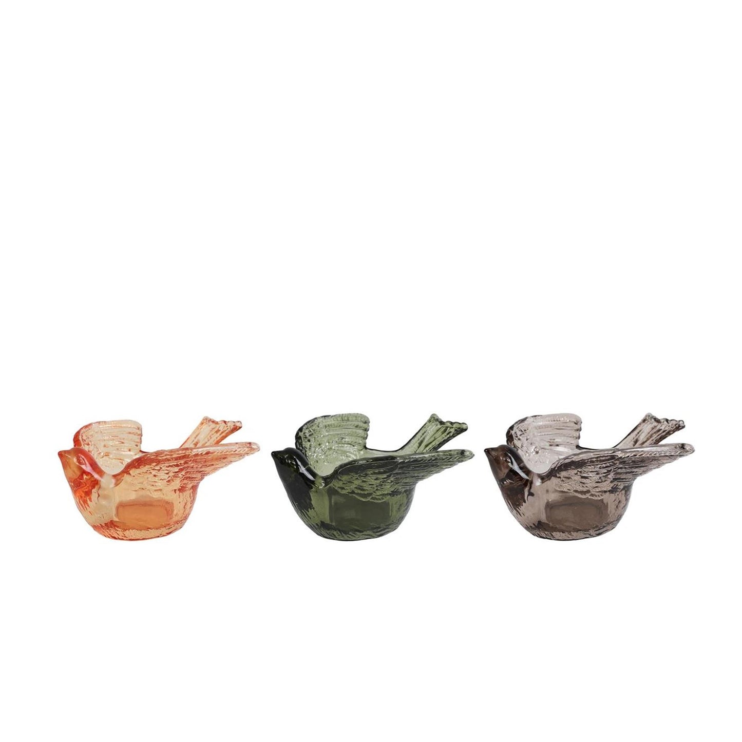 Photophore oiseau cul couleur verre