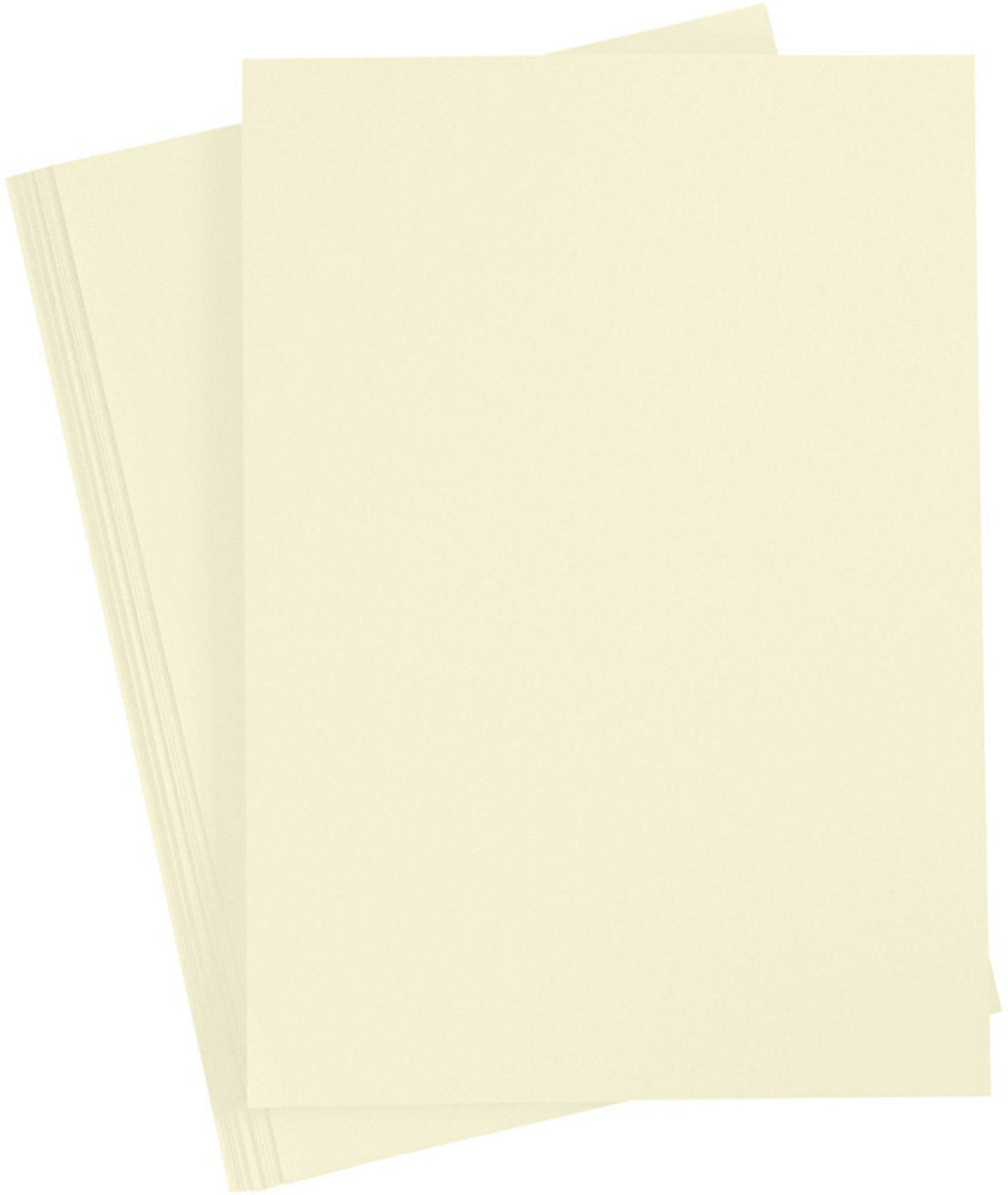 Carton d'entreprise Creativ, a4, feuille 210x297 mm, 210 g, jaune pastel, 10 feuilles 1 boîte