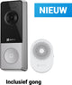 Sonnette vidéo intelligente Ezviz hp8 3k avec carillon - sonnette sans fil avec caméra - détection de personne par vision nocturne - installation facile - WiFi 6 - pas de frais mensuels