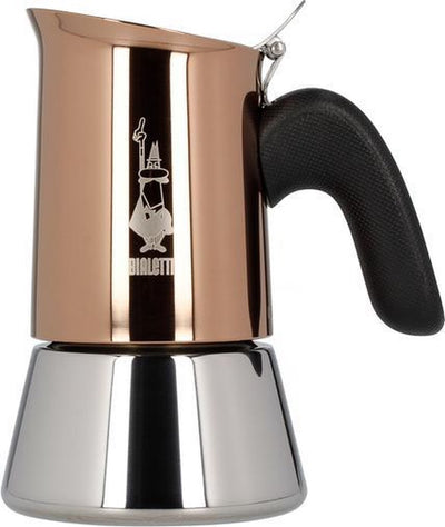 Bialetti Venus 4 tasses cuivre – cafetière à expresso en acier inoxydable – 170 ml – convient pour induction – design italien
