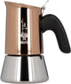 Bialetti Venus 4 tasses cuivre – cafetière à expresso en acier inoxydable – 170 ml – convient pour induction – design italien