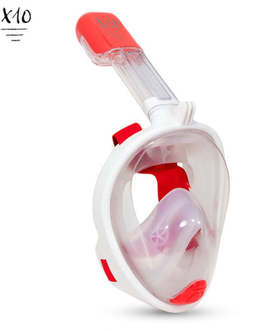 Masque de plongée X10 - lunettes de plongée - tuba - ensemble de tuba - masque complet - adultes - corail - L XL