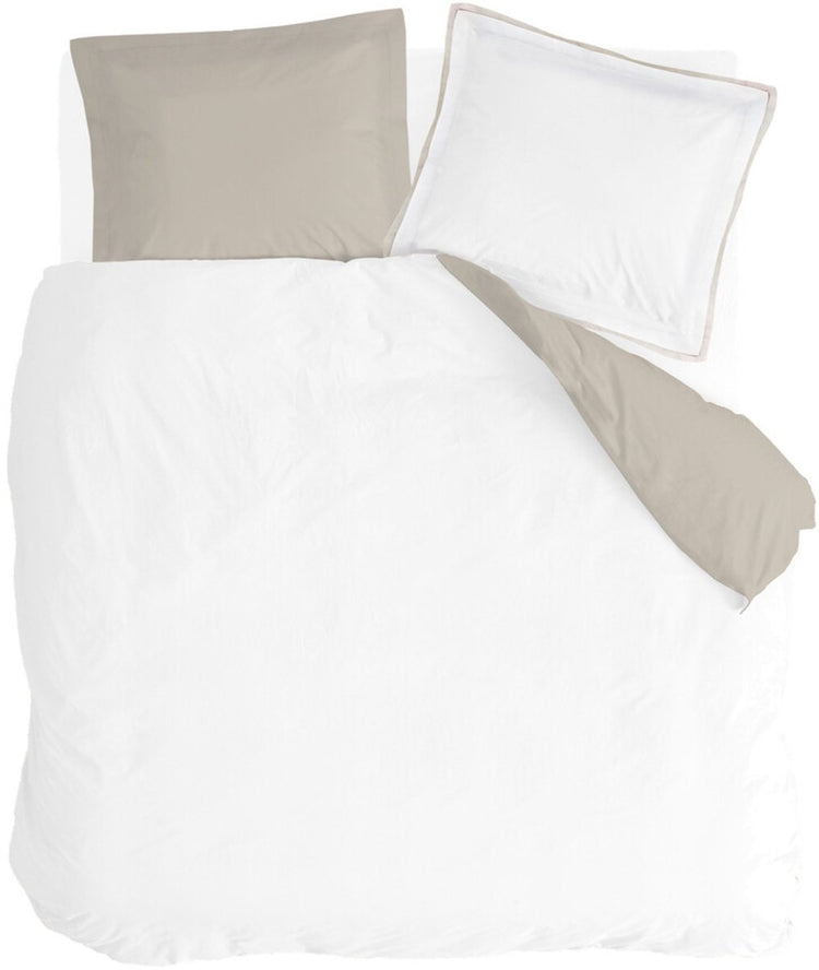 Walra housse de couette classy tencel - 200x220 - 65% tencel 35% coton bci - écru beige