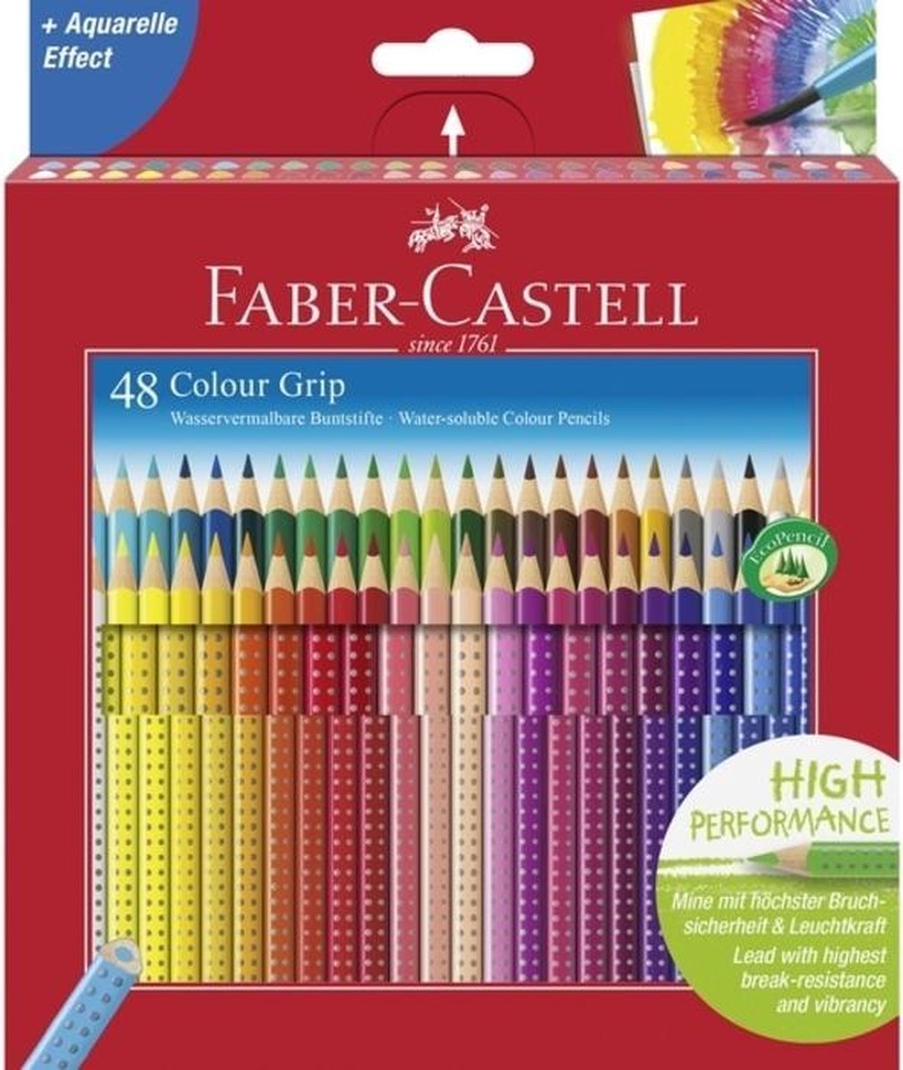 Crayons de couleur Faber-castell - grip couleur - 48 pièces - fc-112449
