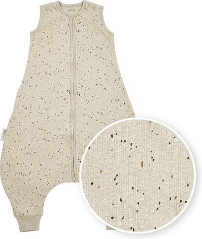 Meyco baby rib mini spot baby summer sleep global jumper - sable mélangé - 92 cm - 0,5 tog