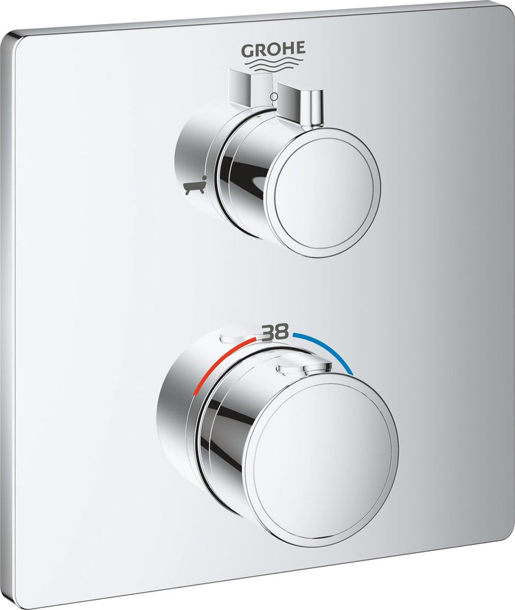 Robinet de douche thermostatique à encastrer Grohe Grohtherm - inverseur de bain-douche - chrome
