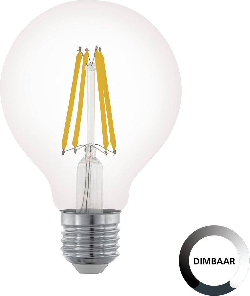 Lampe led Eglo - e27 - ø8 cm - g80 - 2700k - 7,5w - dimmable