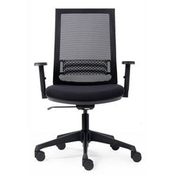 Chaise de bureau Euroseats en tissu à mécanisme synchrone, accoudoir en maille 3D ignifuge