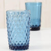 Verres à boire Boltze home bleu h13cm boîte de 6 pcs