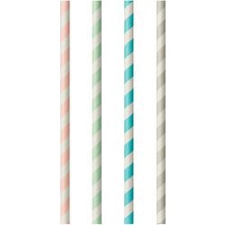 Pailles en papier Papstar 20 cm assortiment de couleurs
