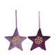 Dijk natural collections étoile polyester avec pendentif 14x13cm violet