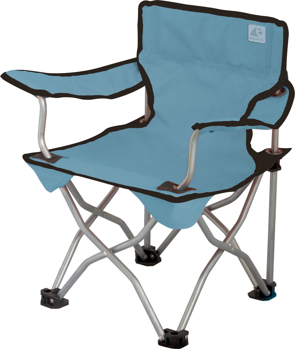 Chaise de camping Eurotrail pour enfant ardèche - bleu noir