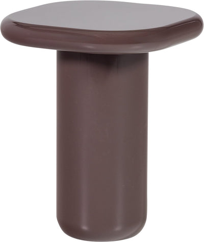 Table d'appoint Woood zava - bois - marron foncé brillant - 61x50x50