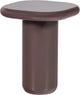 Table d'appoint Woood zava - bois - marron foncé brillant - 61x50x50