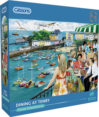 Gibsons - dîner à Tenby (par Fiona Osbaldstone) - 1000 pièces 68×49cm (l×h) - puzzle pour adultes