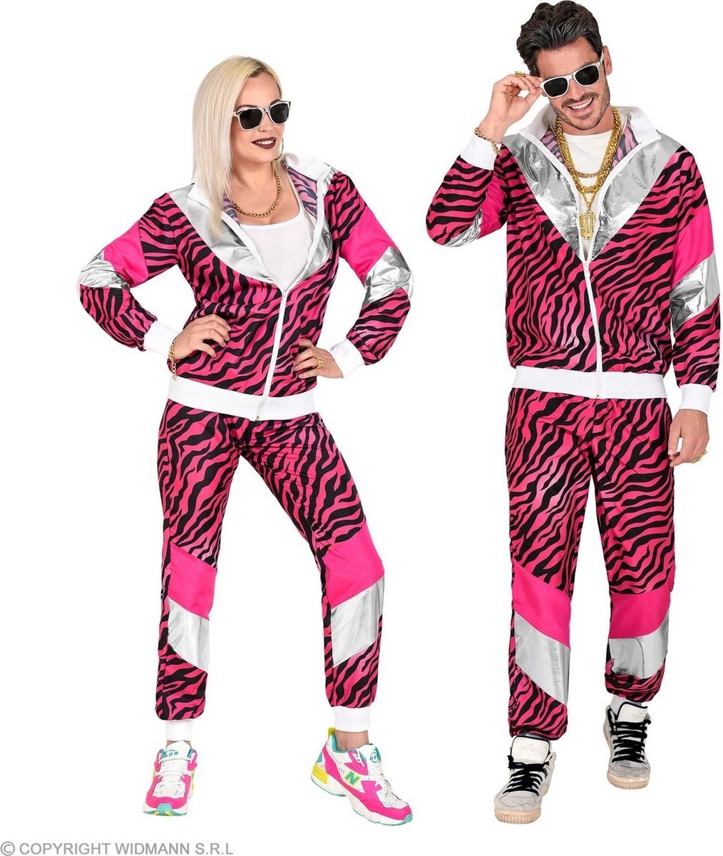 Survêtement Finidi tigre rose fluo années 80