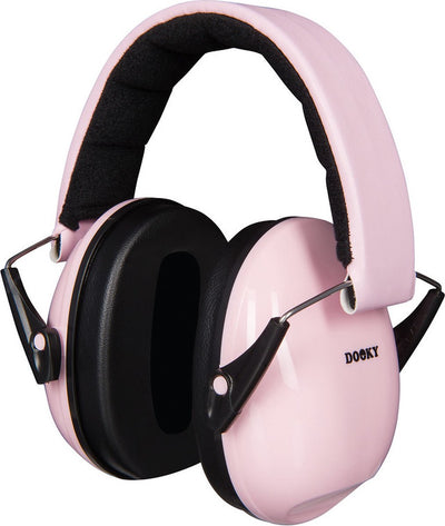 Dooky® protection auditive dooky enfants - casque réglable 5-16 ans - isolation 28db - idéal pour l'école, les événements, les environnements très fréquentés - cache-oreilles avec sac de rangement - casque antibruit - rose
