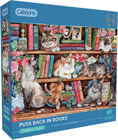 Gibsons - Le chat dans les livres (par Debbie Cook) - 1000 pièces 68×49cm (l×h) - puzzle pour adultes