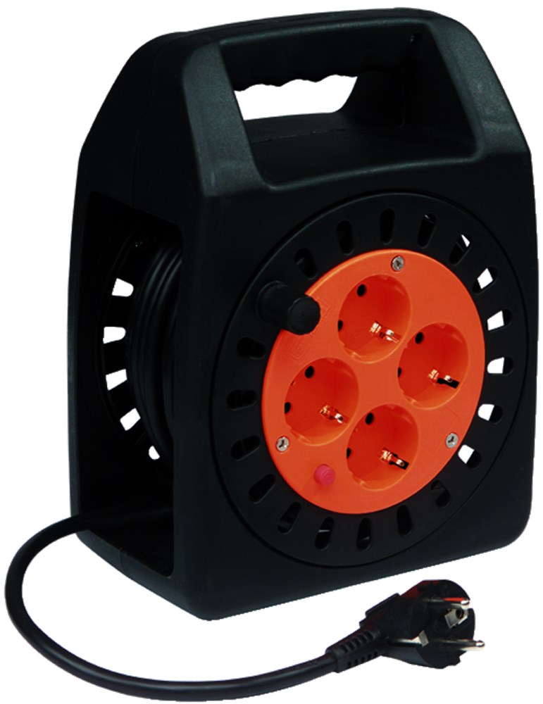 Enrouleur de câble Qwattpro 15mtr 3x1,5 câble vinyle homemaster