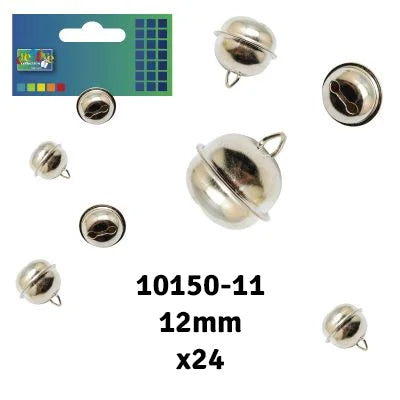 Vaessen creative • bulles avec oeil argent 12mm 24pcs