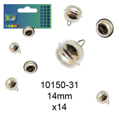 Vaessen creative • bulles avec oeil argent 14mm 14pcs