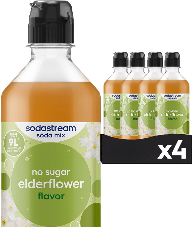 Sirop de fleur de sureau Sodastream classics 440 ml, bon pour 9 l de boisson pétillante