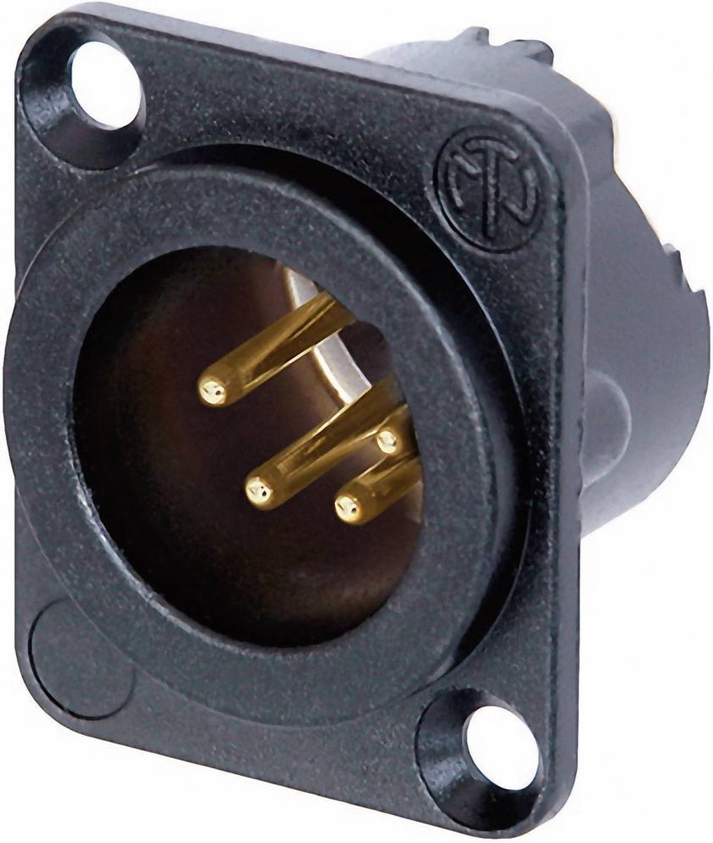 Neutrik nc4md-lx-b connecteur xlr flensstekker, contacten right aantal polen: 4 noir 1 pièce(s)