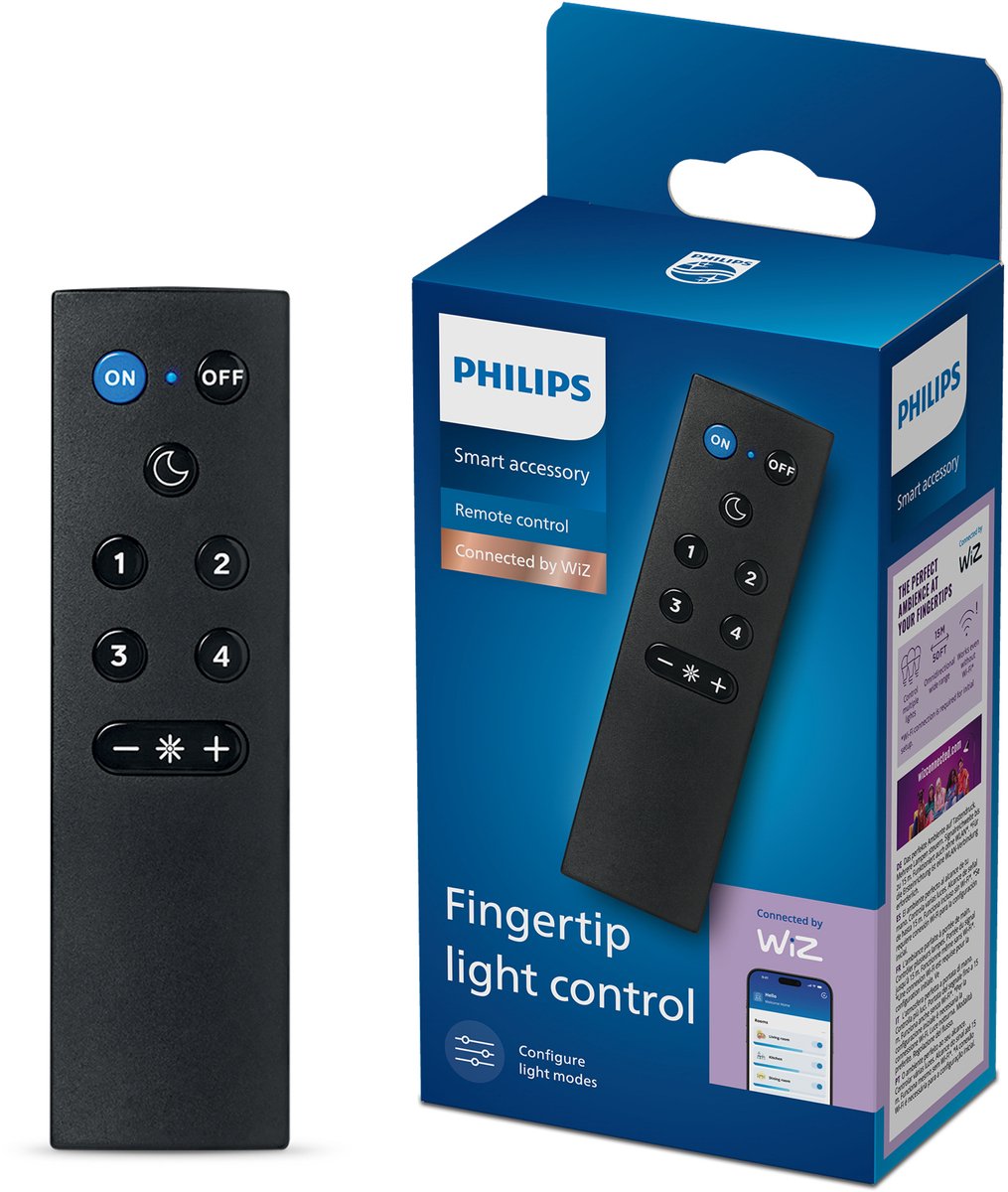 Philips Lighting Philips Smart Lighting - télécommande - contrôlez facilement votre éclairage intelligent sans application - alimenté par batterie - noir