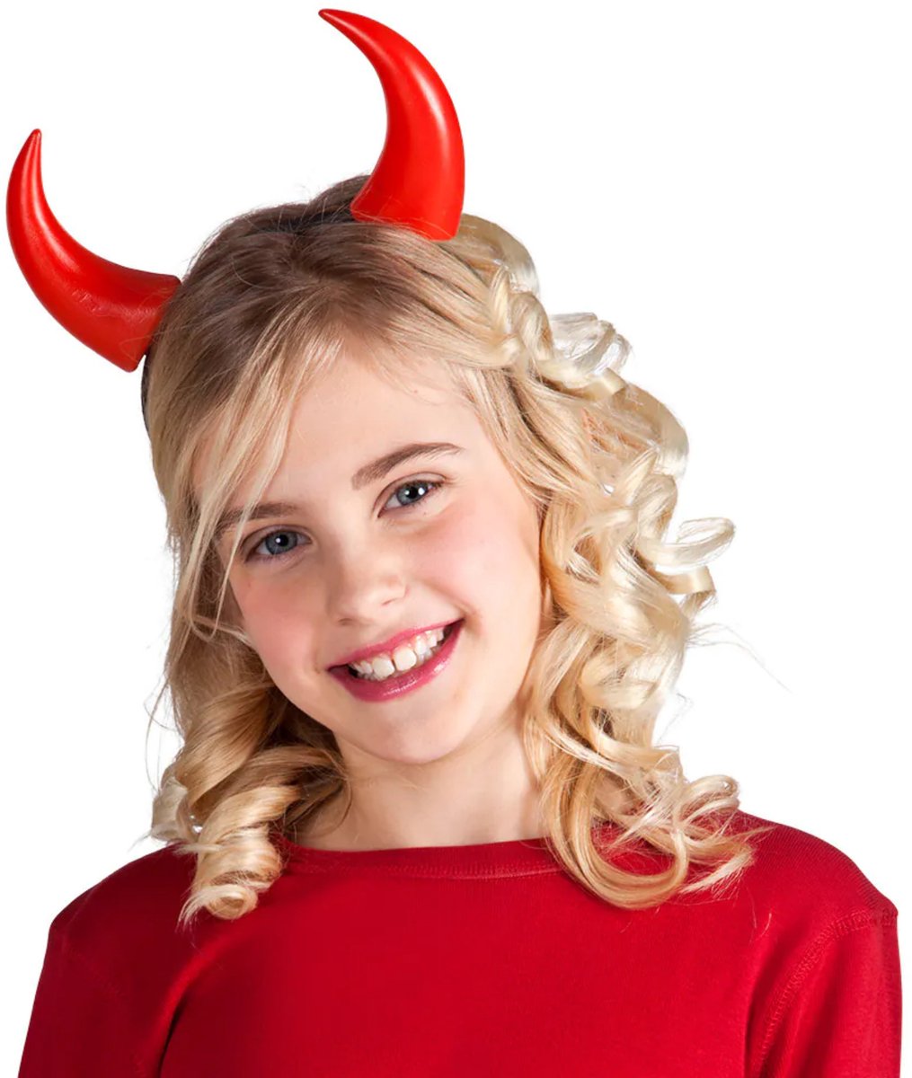 Boland cornes de diable - rouge - PVC - diadème - bandeau - Halloween - carnaval